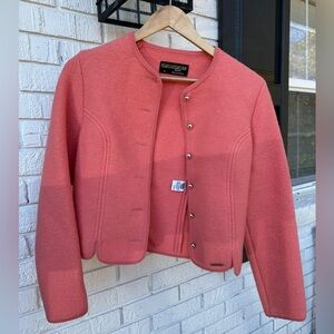 VINTAGE 100% Pure New WOOL Geiger Tyrol Women's Coral Jacket 0040